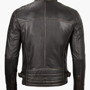 Cafe Racer Leather Jacket In Florida