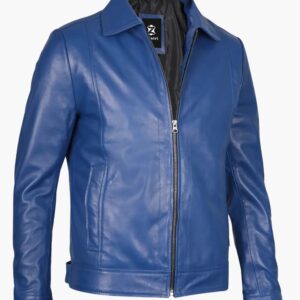 Jose Blue Leather Jackets In USA