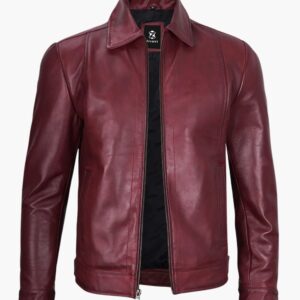 Jose Maroon Leather Jackets In USA