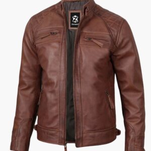 Men Cognac Leather Jackets In Florida