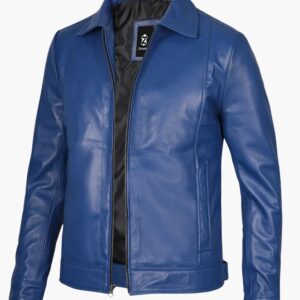Men Jose Blue Leather Jackets