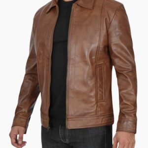 Men Jose Brown Leather Jackets