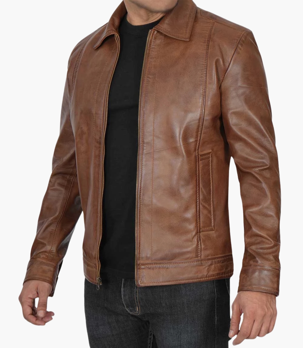 Men Jose Brown Leather Jackets