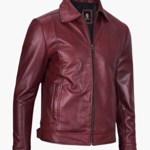 Men Jose Maroon Leather Jackets