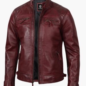 Men Maroon Leather Jackets In Florida
