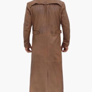 Men Real Leather Long Coat In Miami