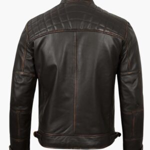 Men Ruboff Trucker Leather Jackets