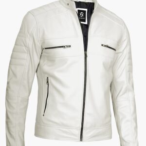 Men White Leather Jackets In Florida