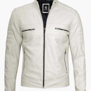 Men White Leather Jackets In Washington