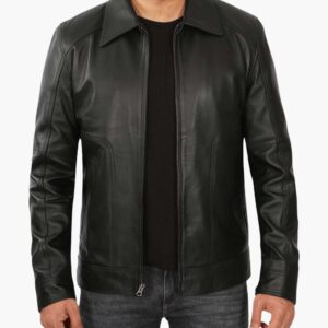 Men's Real Cow Leather Jacket In Miami