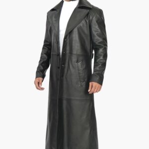 Real Leather Long Coat For Men In Florida