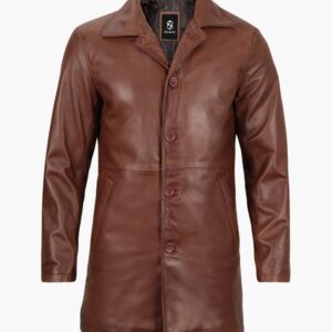 Santiago Leather Car Coat In Miami